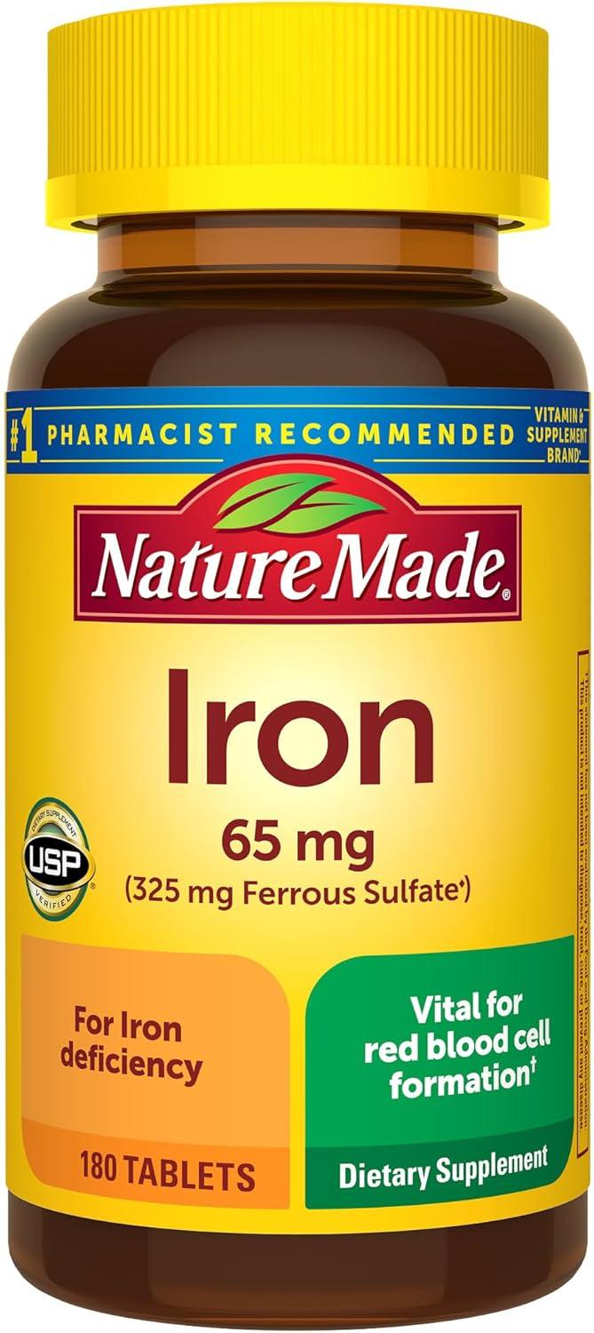 Nature Made Iron vs. Ferrous Sulfate: Tested Iron Supply...180-Day Showdown for Blood Health