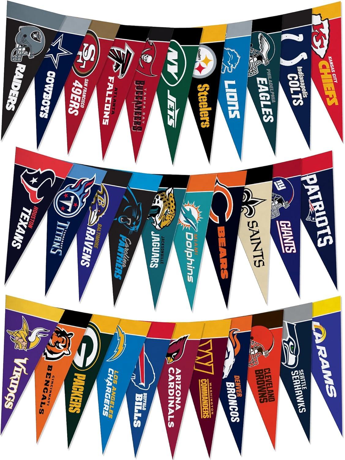 Full Teams' Felt Pennants Can't Miss (Plus Tested Design)" vs Authentic Look Set