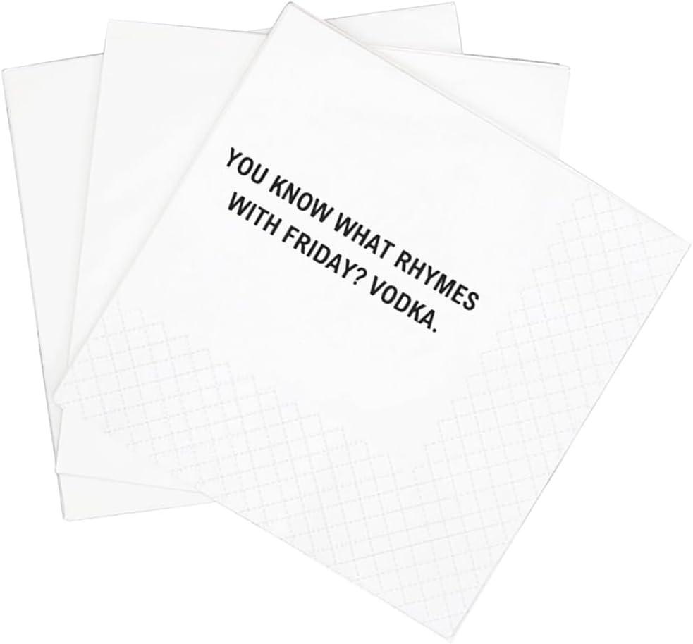 Funny Quotes Versus Tested: SharkBliss Cocktail Napkins' Rhyme-Perfect Party Edge