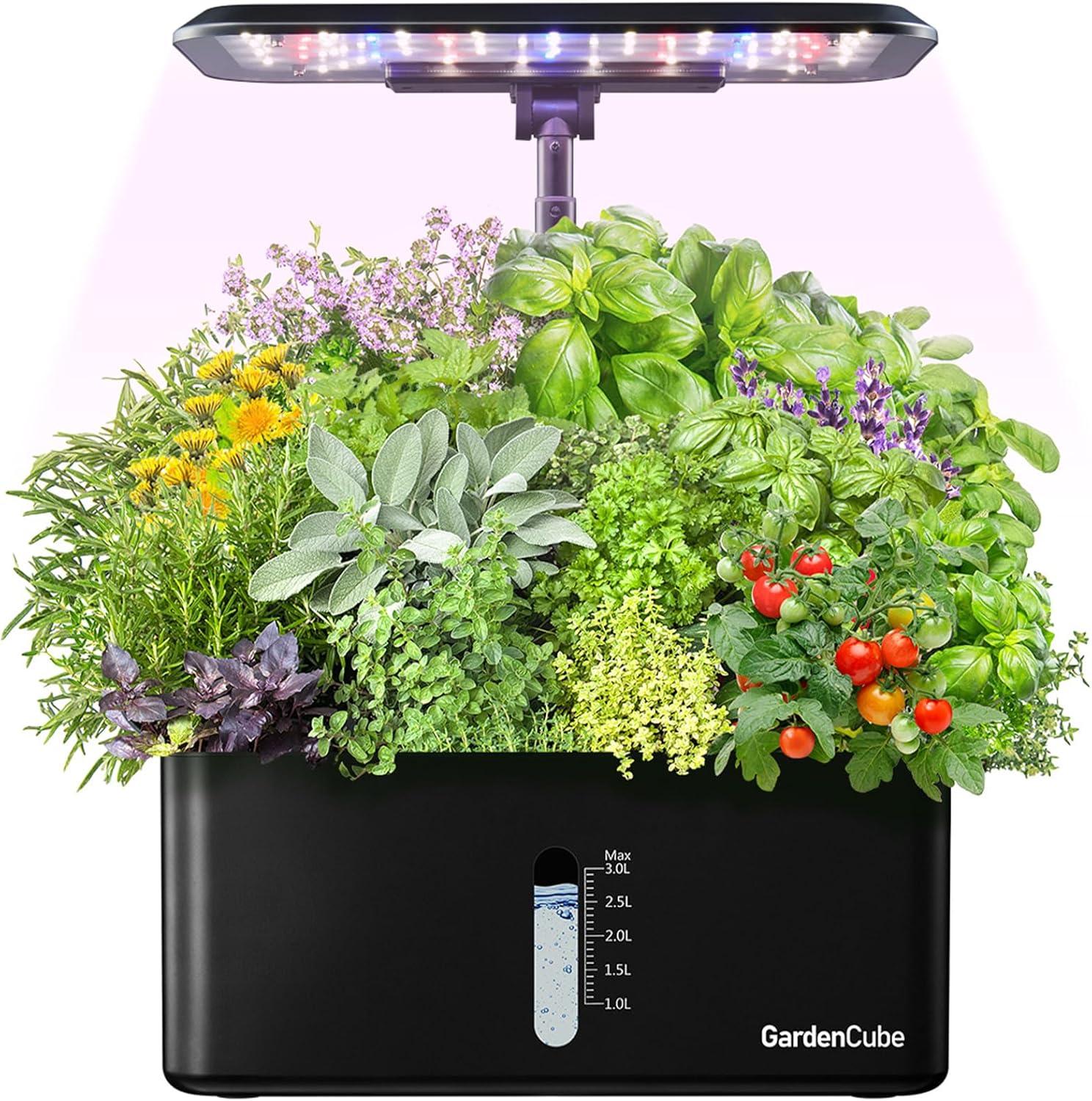 Hydroponics Indoor Grow System: Tested Smart Herb Kit...Fresh Veggies Year-Round!