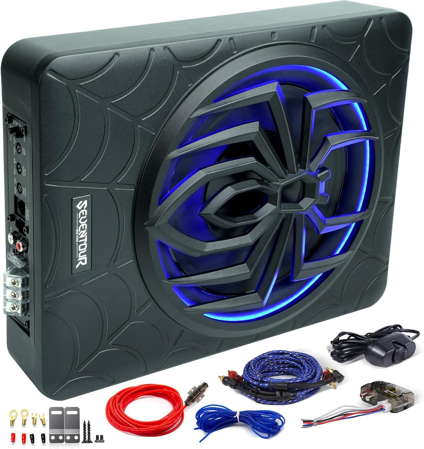 Tested 1000W Slim Subwoofer w/Blue LED... Car Audio Combo vs. Needs!