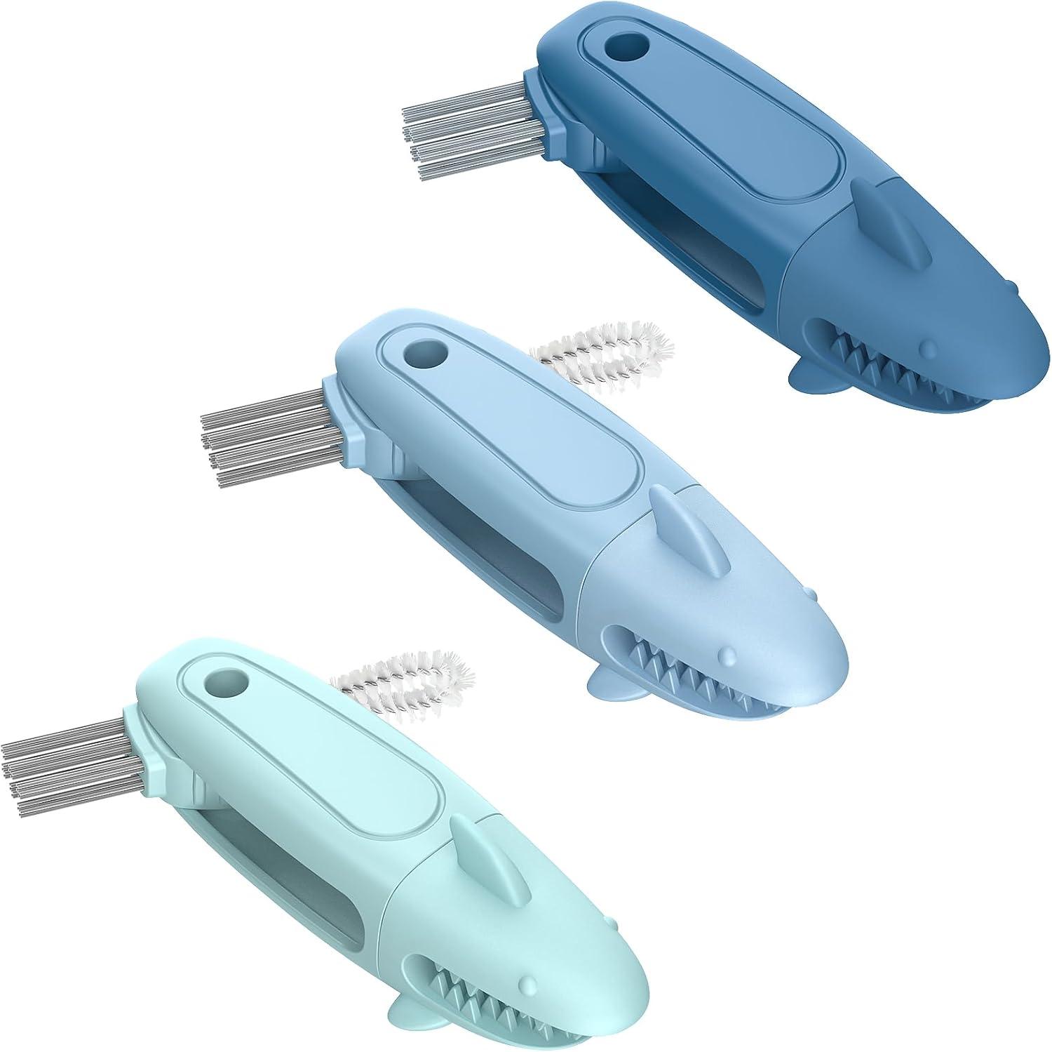 SharkBrush-3Pcs Torque-Tested Bottle Gap Cleaners Versus Foreman's Best… Home Office Hero!