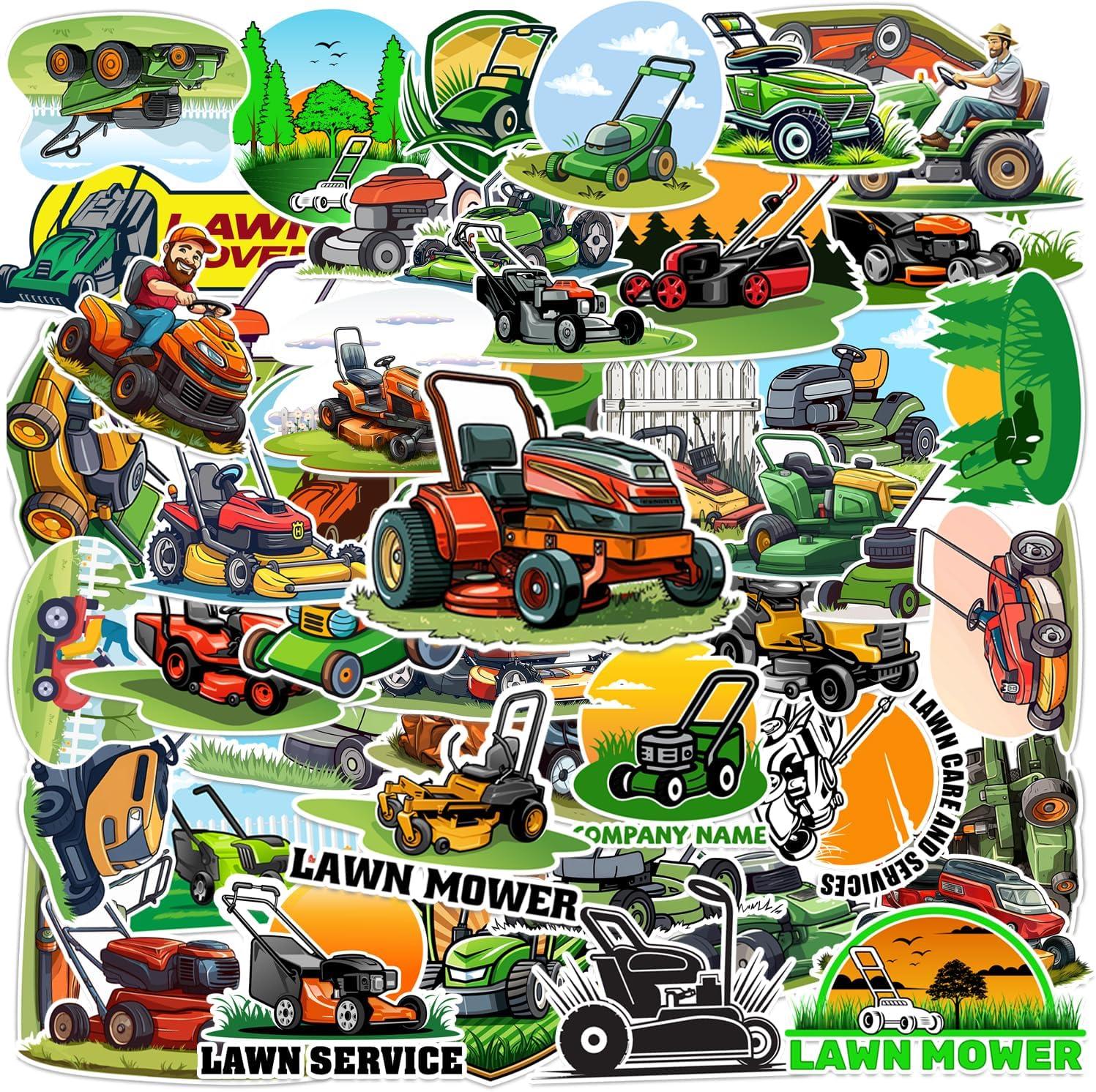 Green mower stickers tested vs. party favors: Surprising versatility for teens... ($10 deal coming soon?)