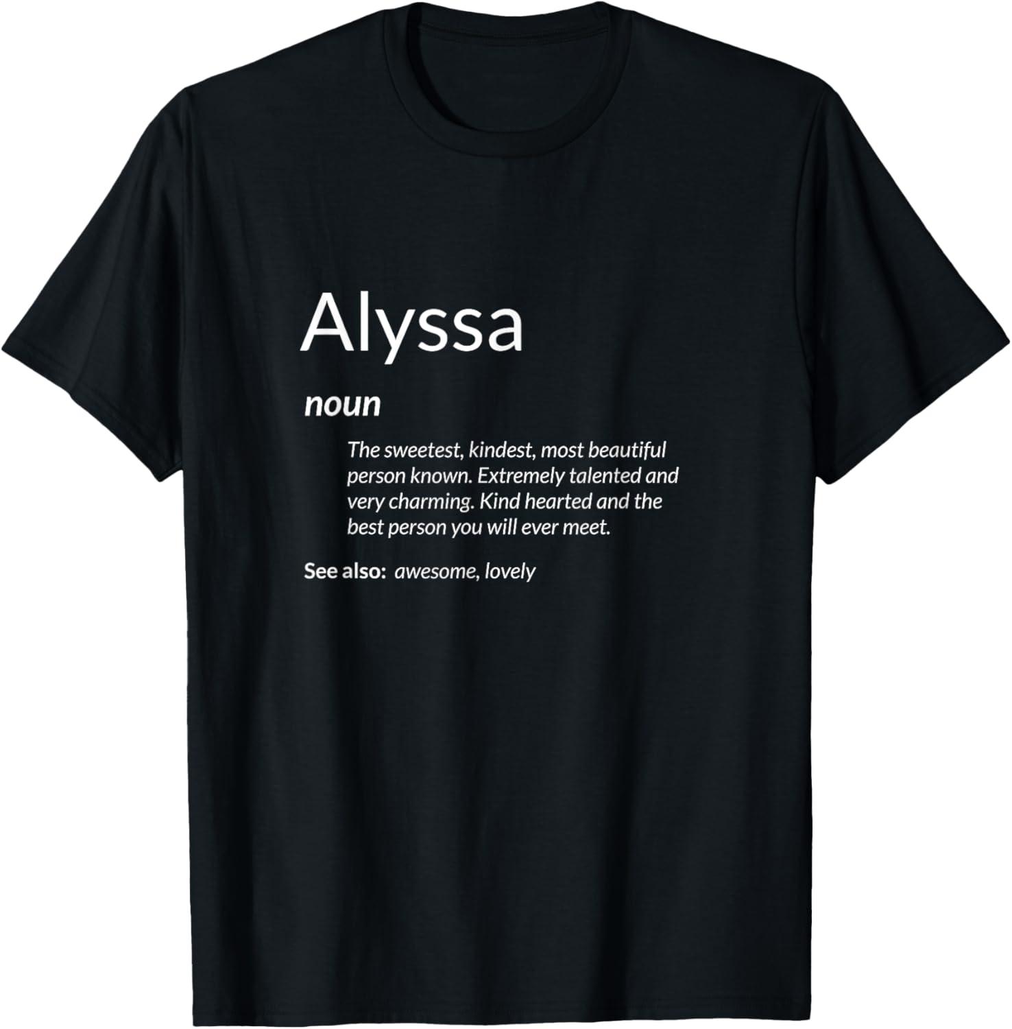 Funny Alyssa T-Shirt: First Name Tested vs Trending Women's Fragrances