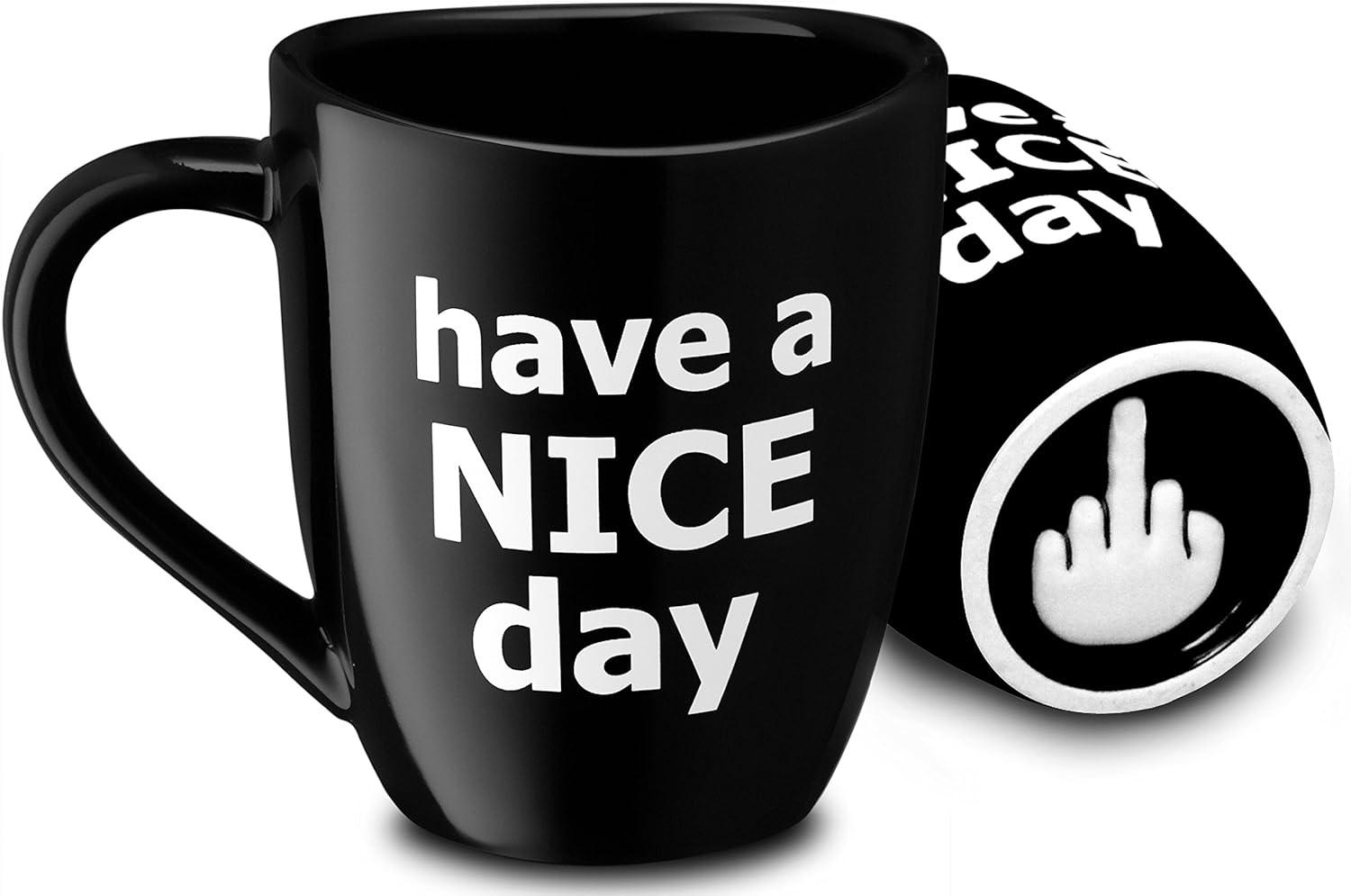 Funny Mug Versus Seasonal Gifts... Tested For Badges, etc